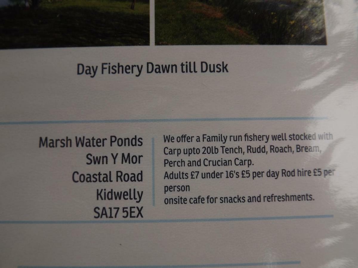 Marsh Water Ponds Fishery Villa Kidwelly Esterno foto